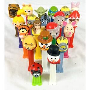 Pez Dispenser Lot Of 20 Modern Footed - Pooh Disney Star Wars Minions Christmas